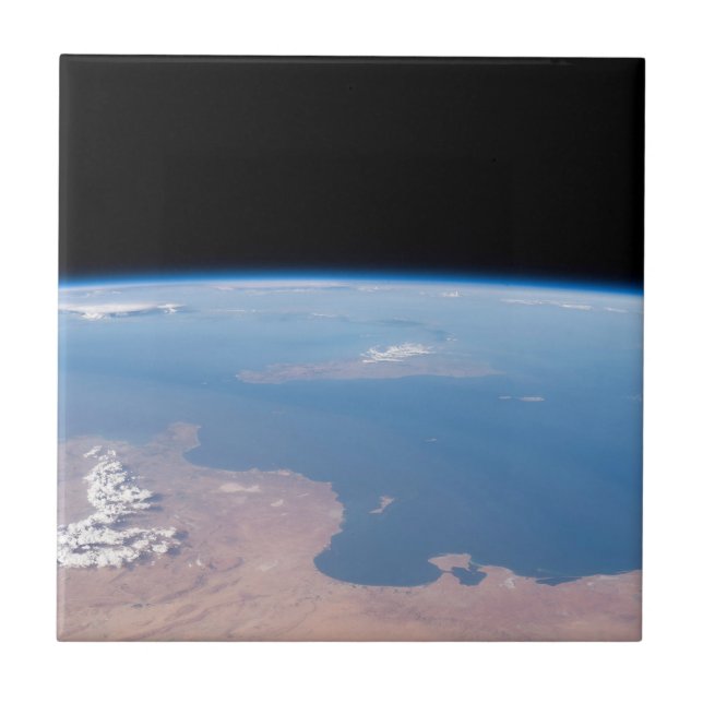 Coasts Of Tunisia And Libya And Island Of Sicily Ceramic Tile (Front)