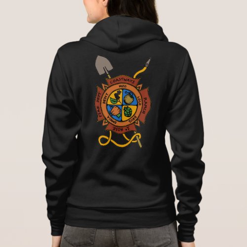 Coastways Fire Dept sweatshirt image on back Hoodie