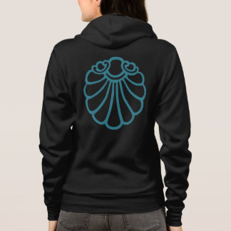 Coastways scallop logo sweatshirt, image on back hoodie