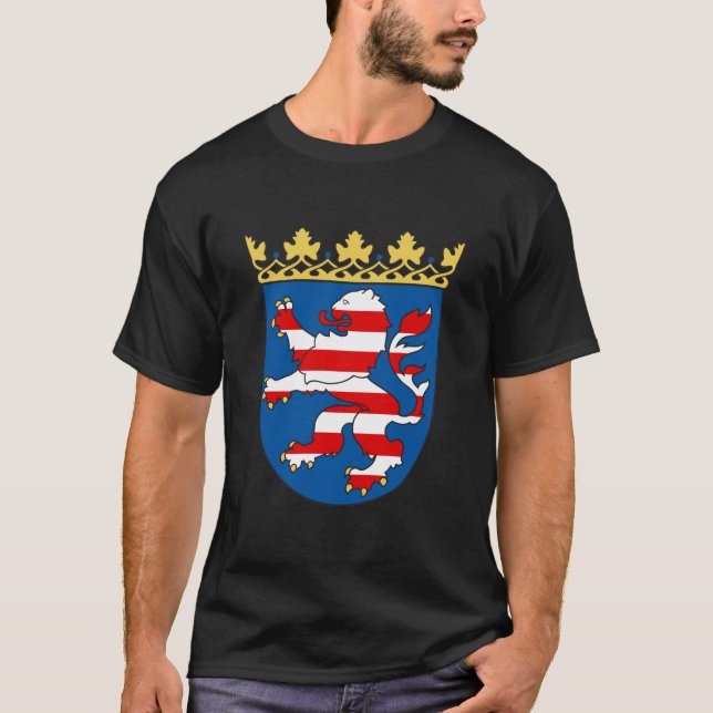 Coat arms Hesse Official Heraldry Symbol Germany T-Shirt (Front)