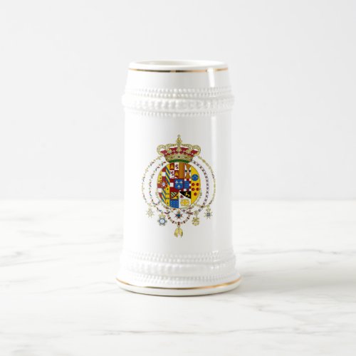 Coat  Arms Kingdom of Two Sicilies Official Italy Beer Stein
