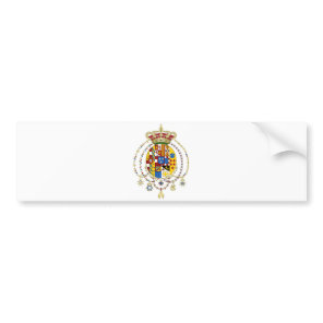 Coat  Arms Kingdom of Two Sicilies Official Italy Bumper Sticker