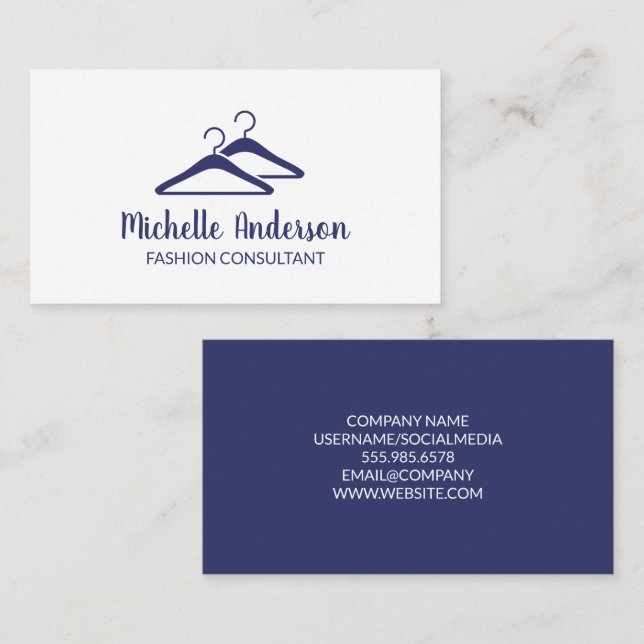 Coat Handers | Wardrobe Fashion Business Card (Front/Back)