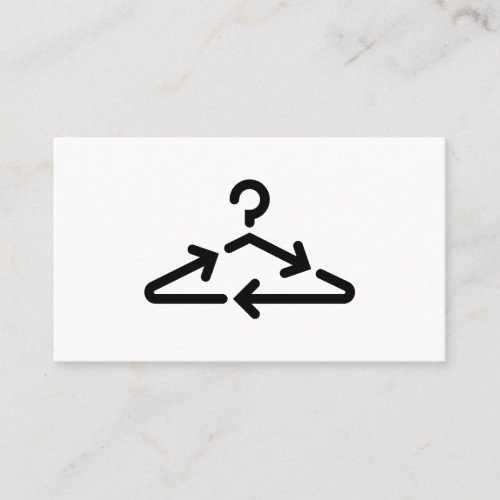 Coat Hanger Clothing Reseller Logo Business Card