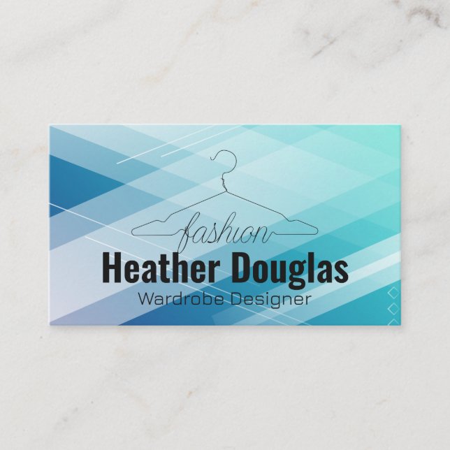 Coat Hanger | Fashion | Wardrobe Designer Business Card (Front)