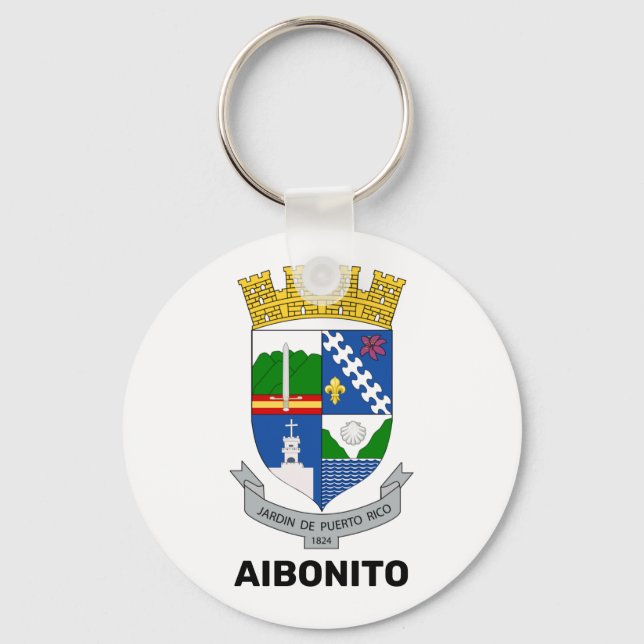 Coat of Arms - Aibonito, Puerto Rico Keychain (Front)