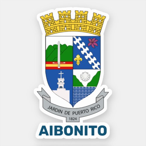 Coat of Arms _ Aibonito Puerto Rico Sticker