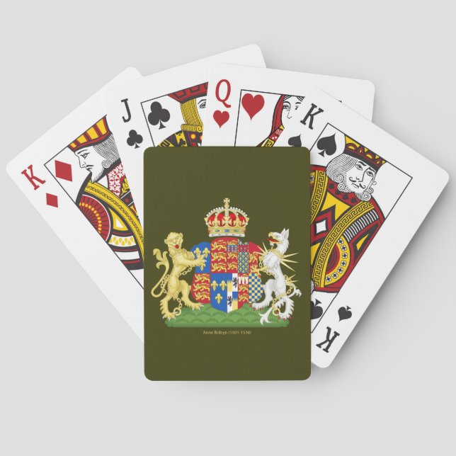 Coat of Arms Anne Boleyn Poker Cards (Back)