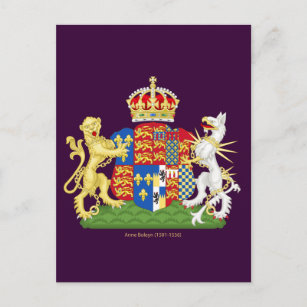 Coat of Arms Anne Boleyn Postcard