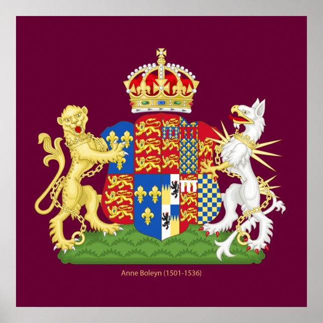 Coat of Arms Anne Boleyn Poster (Front)