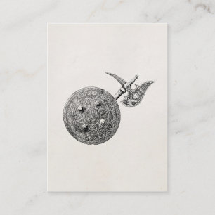 Coat of Arms Axe Shield Armor Medieval Weapon Business Card