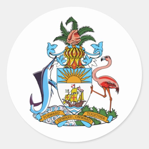 Coat of arms _ Bahamas Classic Round Sticker