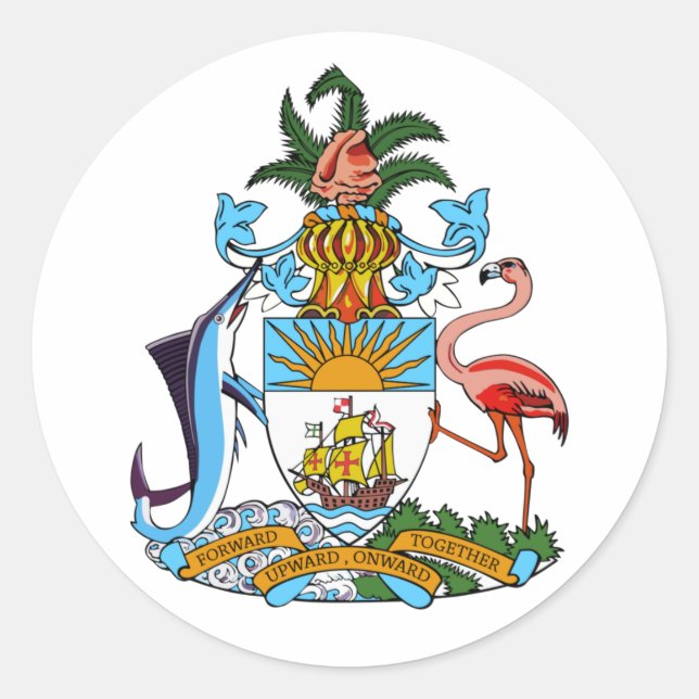 Coat of arms - Bahamas Classic Round Sticker (Front)