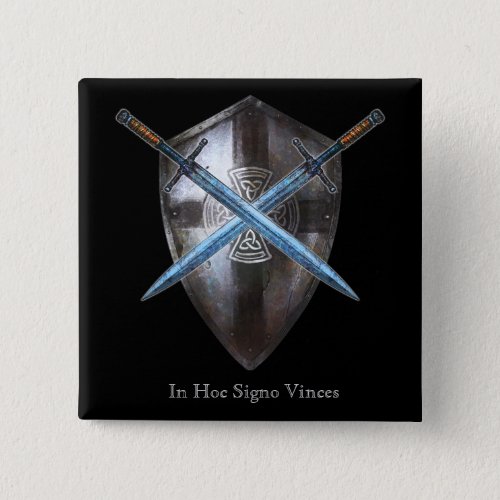 Coat of Arms Button _ In Hoc Signo Vinces