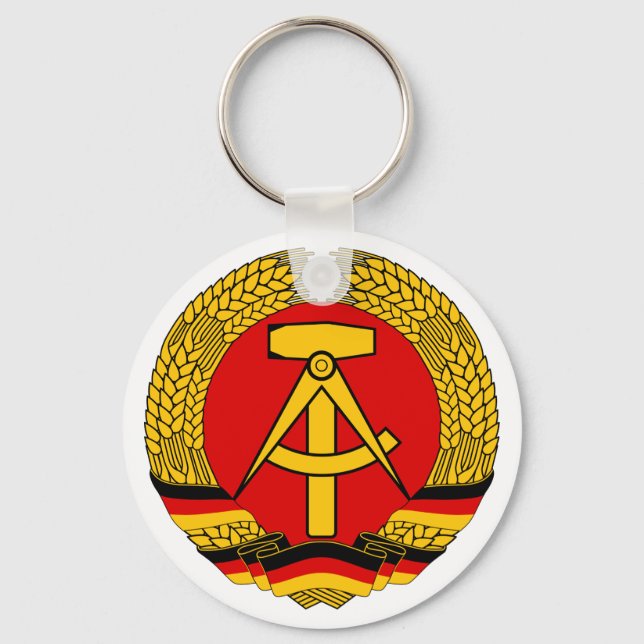 Coat of arms East Germany Official Heraldry Symbol Keychain (Front)