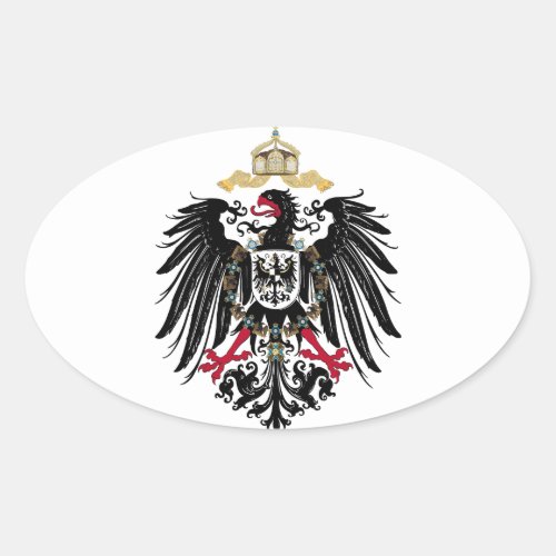 Coat of Arms German Reich 1889 Reichsadler Oval Sticker