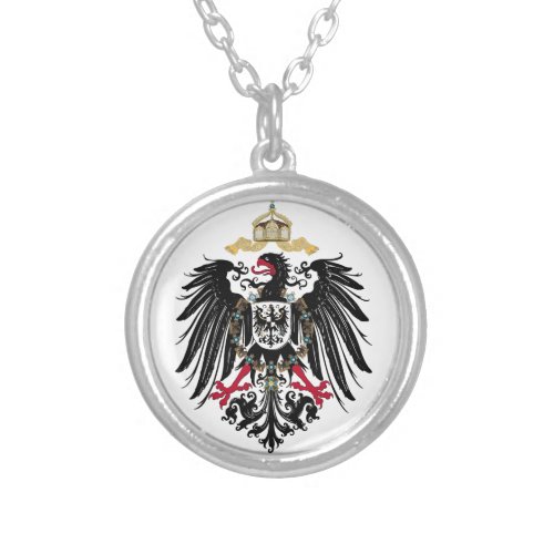 Coat of Arms German Reich 1889 Reichsadler Silver Plated Necklace