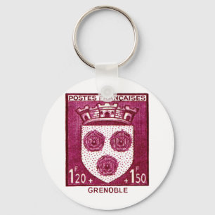 Coat of Arms, Grenoble France Keychain
