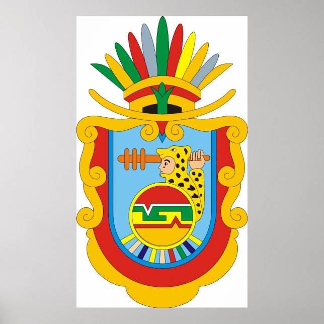 Coat of arms Guerrero Mexico Official Symbol Logo Poster (Front)