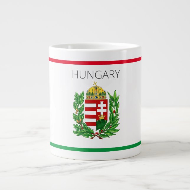 Coat of Arms Hungary Budapest Gifts Giant Coffee Mug (Front)