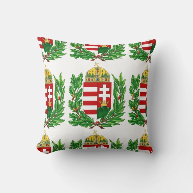 Coat of Arms Hungary Budapest Gifts Throw Pillow (Front)