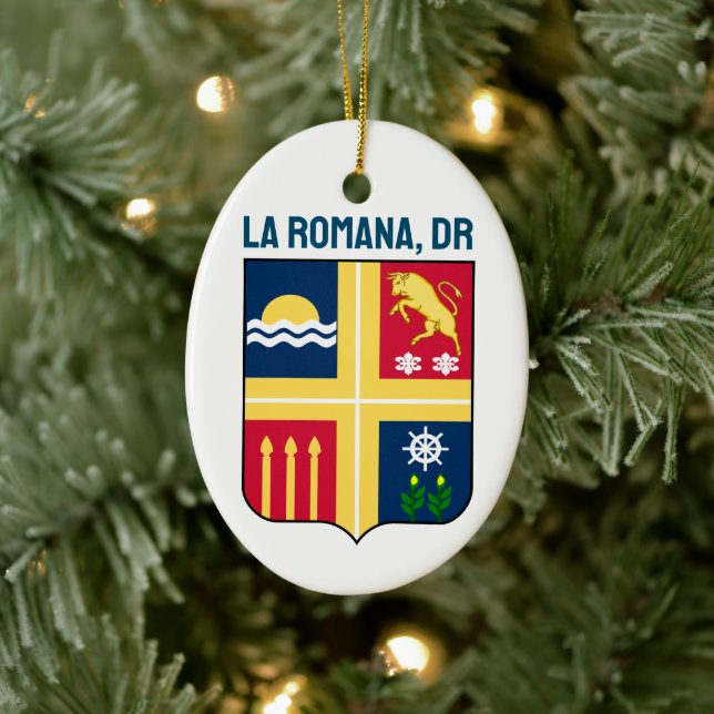 Coat of arms - La Romana, Dominican Republic Ceramic Ornament (Tree)