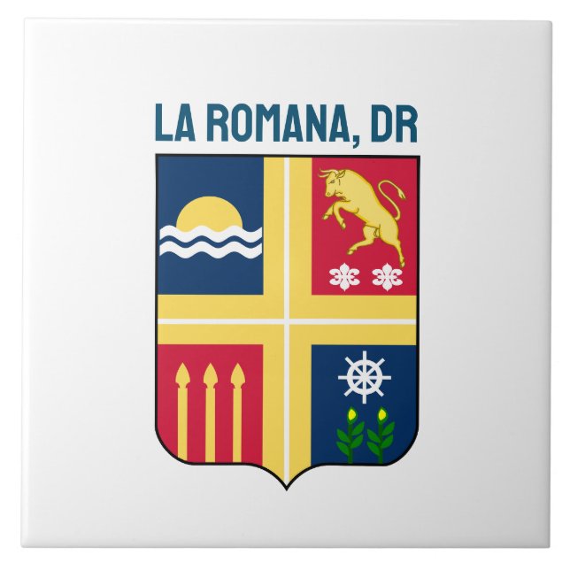 Coat of arms - La Romana, Dominican Republic Ceramic Tile (Front)