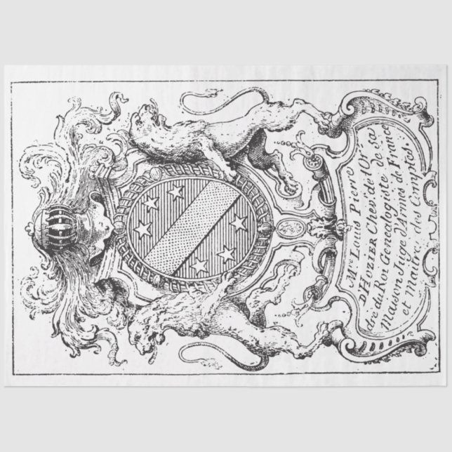 Coat of Arms, Lions Tissue Paper (Front)