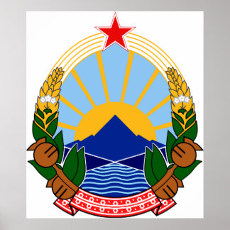Coat of arms Macedonia Official Heraldry Symbol Poster