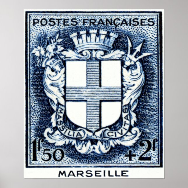 Coat of Arms, Marseille France Poster (Front)