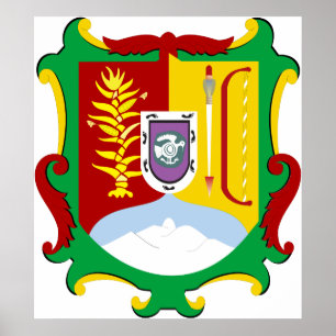Coat of arms Nayarit Official Mexico Heraldry Logo Poster