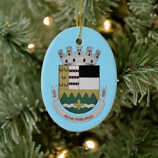 Coat of arms - Nova Friburgo, Brazil Ceramic Ornament (Tree)