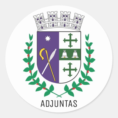 Coat of Arms of Adjuntas Puerto Rico Classic Round Sticker