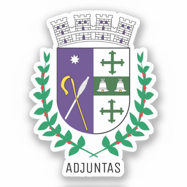 Coat of Arms of Adjuntas, Puerto Rico Sticker (Front)