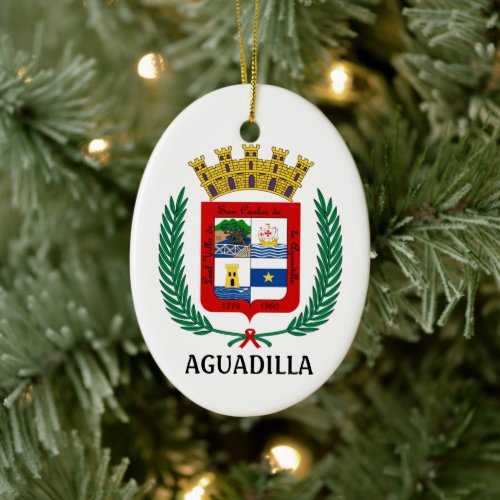 Coat of Arms of Aguadilla Puerto Rico Ceramic Ornament