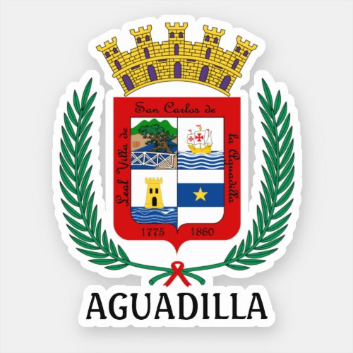 Coat of Arms of Aguadilla Puerto Rico Sticker