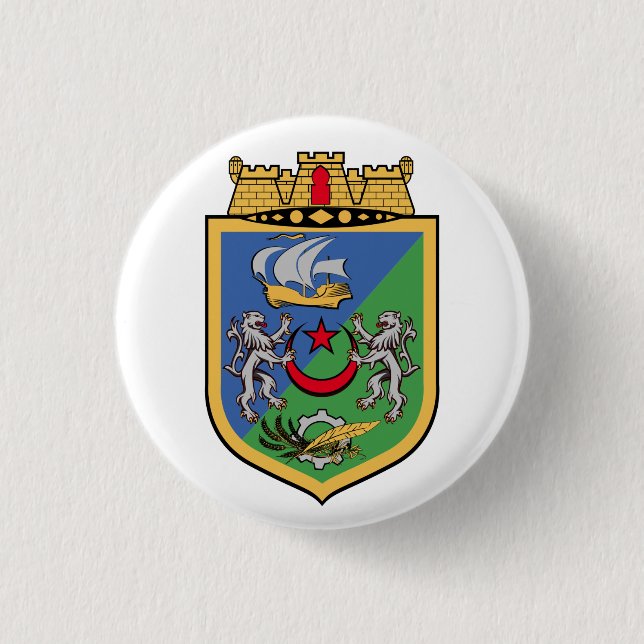 Coat of Arms of Algiers Button (Front)