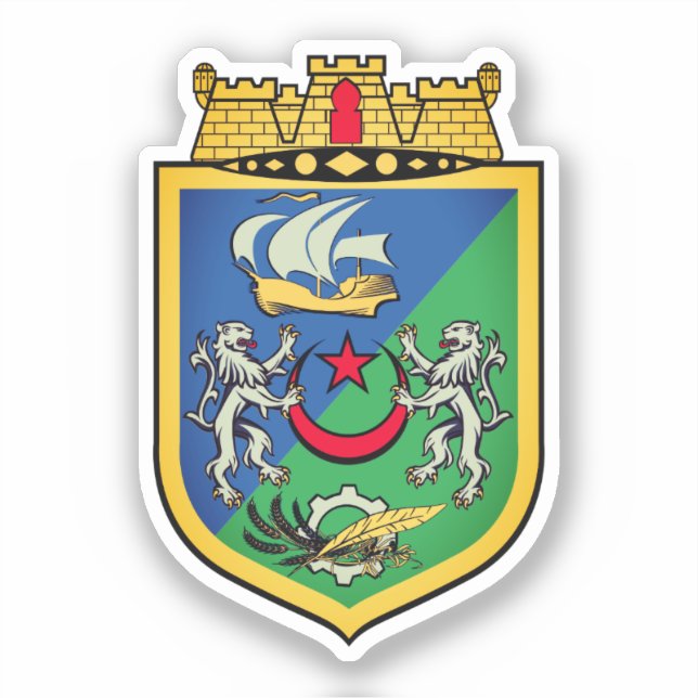 Coat of Arms of Algiers Sticker (Front)