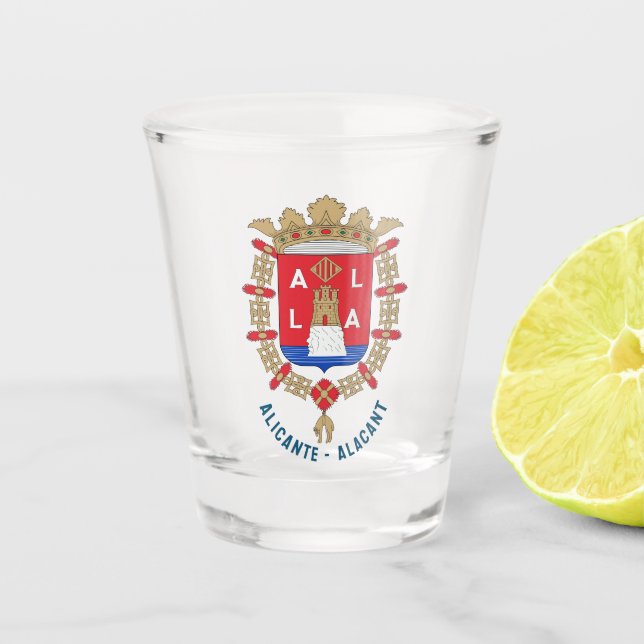 Coat of arms of Alicante - Alacant, Spain Shot Glass (Front)