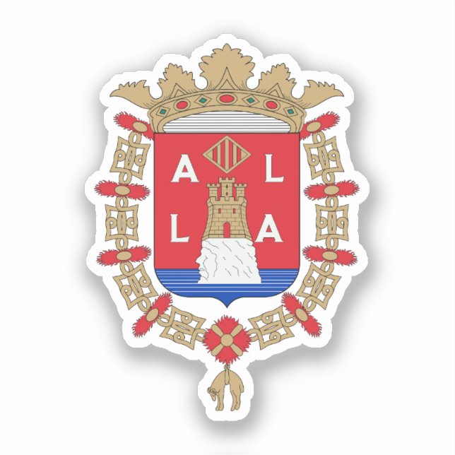 Coat of arms of Alicante, Spain Sticker (Front)