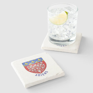 Coat of arms of Amiens, France Stone Coaster