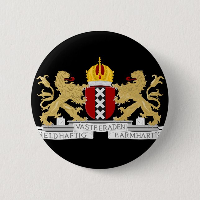 Coat of arms of Amsterdam Pinback Button (Front)