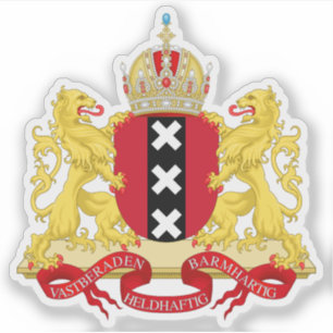 Coat of arms of Amsterdam, the Netherlands Sticker
