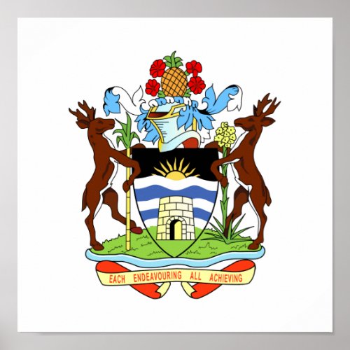 Coat of Arms of Antigua and Barbuda Poster