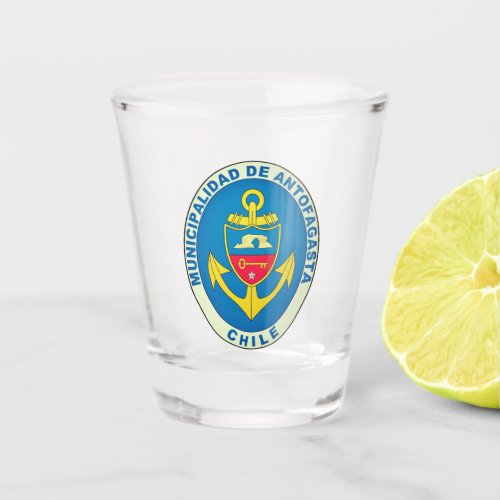 Coat of Arms of Antofagasta Chile Shot Glass