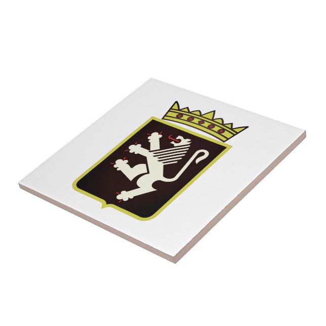 Coat of Arms of Aosta Valley (Italy) Ceramic Tile (Side)