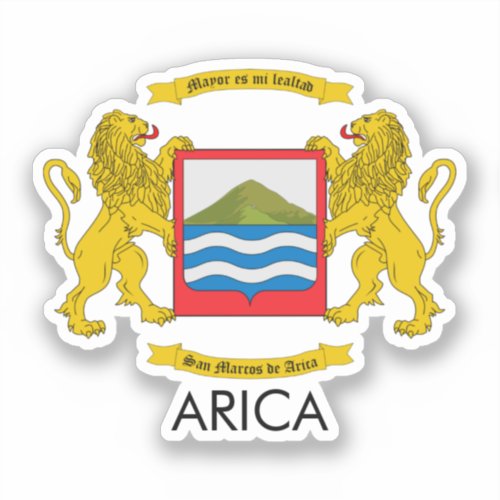 Coat of Arms of Arica Chile Sticker