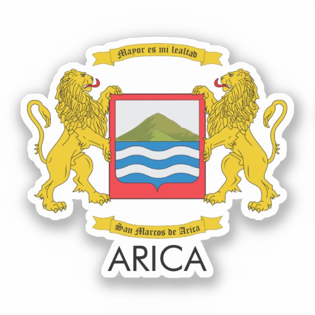 Coat of Arms of Arica, Chile Sticker (Front)