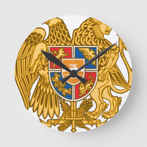 Coat of arms of Armenia _ Armenian Emblem Round Clock