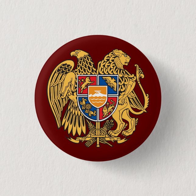 Coat of Arms of Armenia Button (Front)